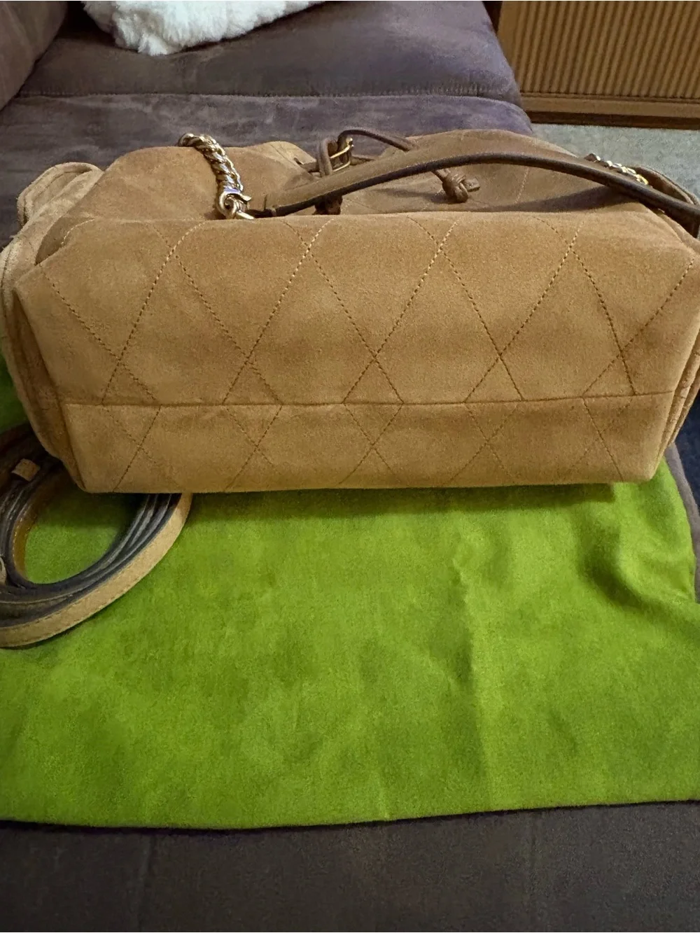 Tory Burch Charlie in Tan Suede NWT